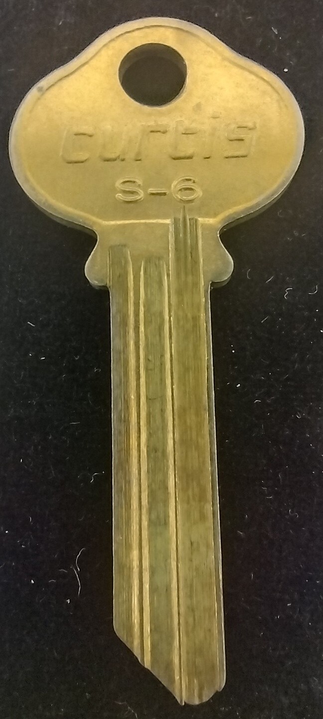 Blank Key Curtis S-6 Appx 2.25” Uncut New Old Stock USA Made *Choose Quantity*