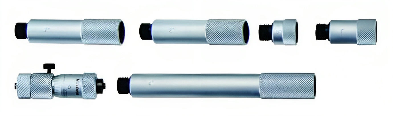 Mitutoyo 137-212 Tubular Vernier Inside Micrometer, Extension Rod Type, 2-12"