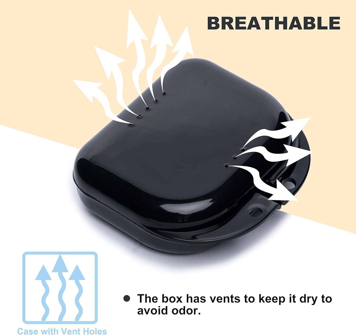 Compact Retainer Cases with Ventilation - Lightweight and Stylish Storage