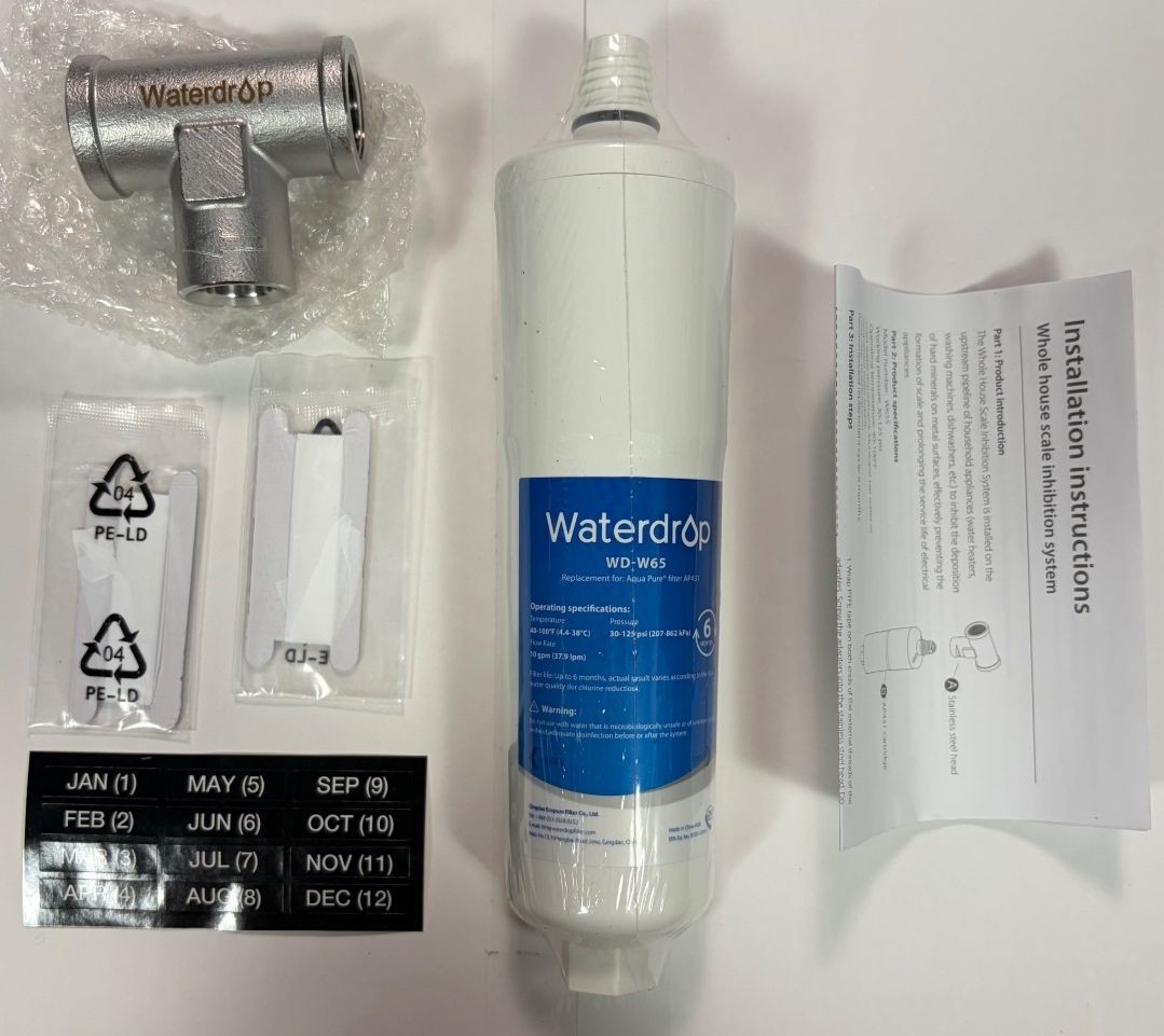 Waterdrop WD-W65S WD-W65 Whole House Scale Inhibitor System AP431 10 GPM 3/4 NPT