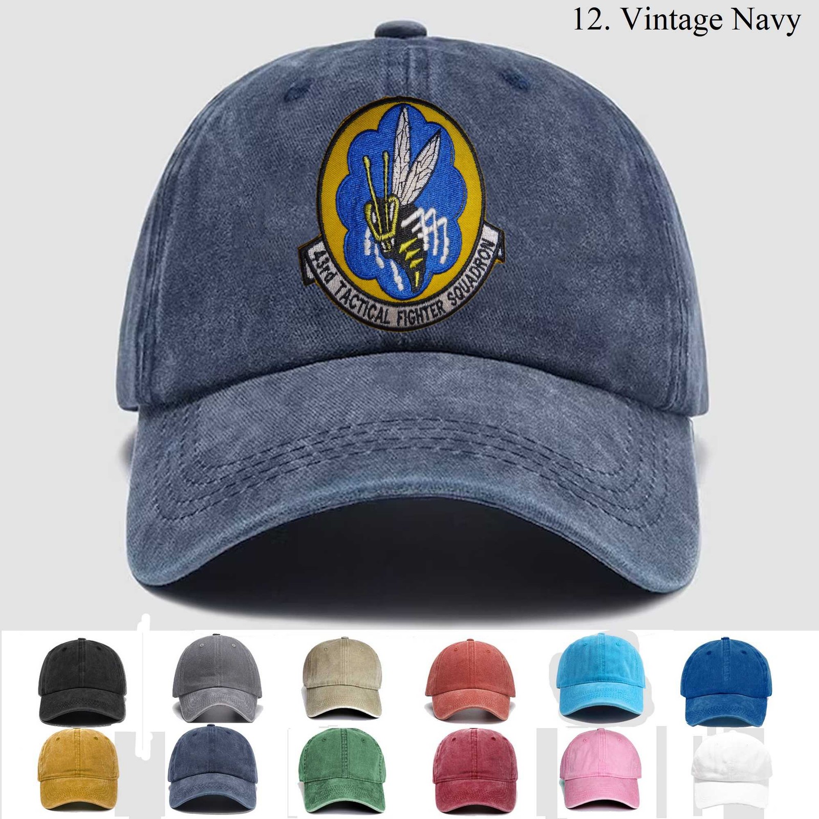 Customized Embroidered Hat 43rd Tactical Fighter Squadron, Trucker Hat, Gift