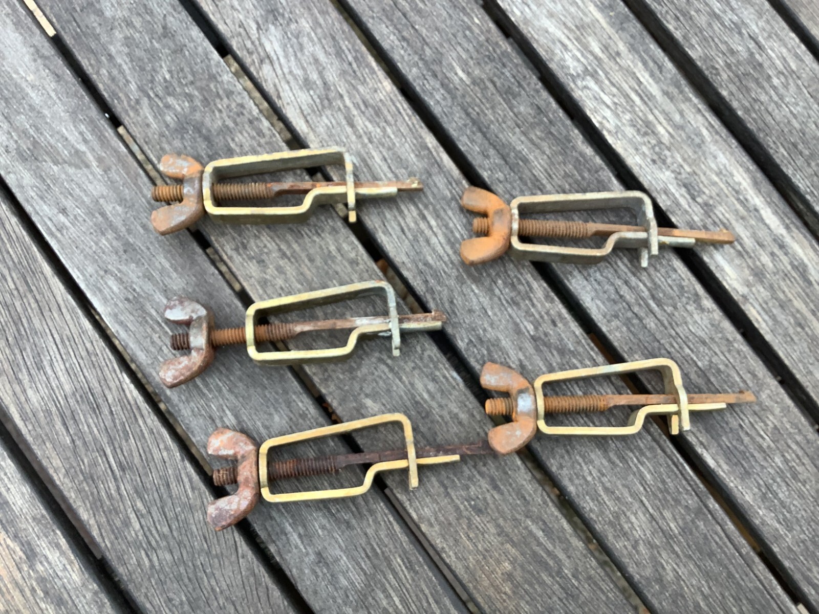 5 Avdel 1/4" sheet metal riveting / welding clamps