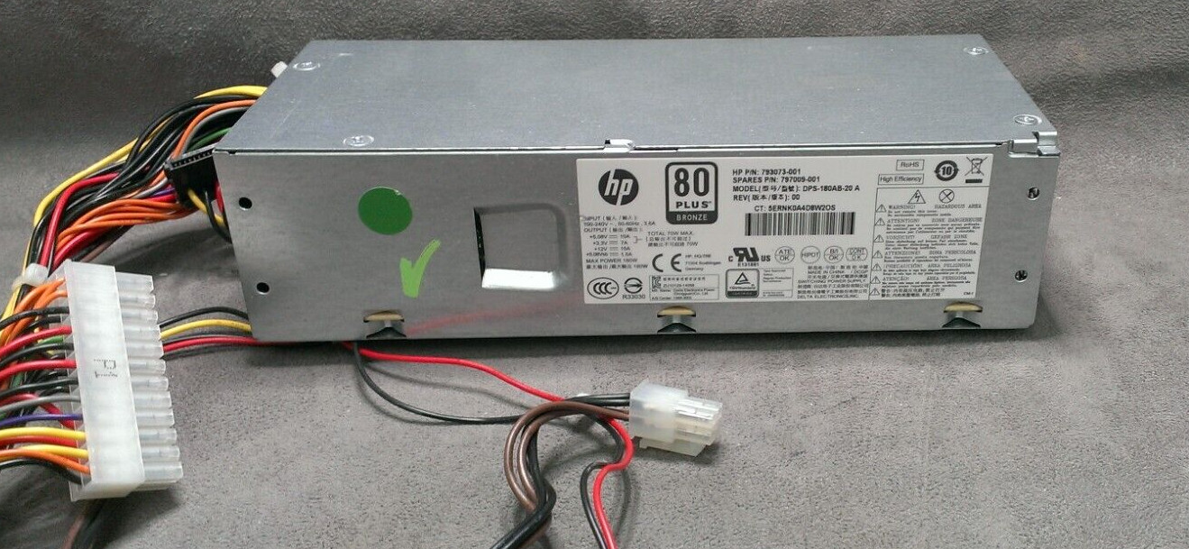 HP ProDesk 400 410 G3 SFF 180W 24 PIN PCE019 PSU  797009-001 793073-001