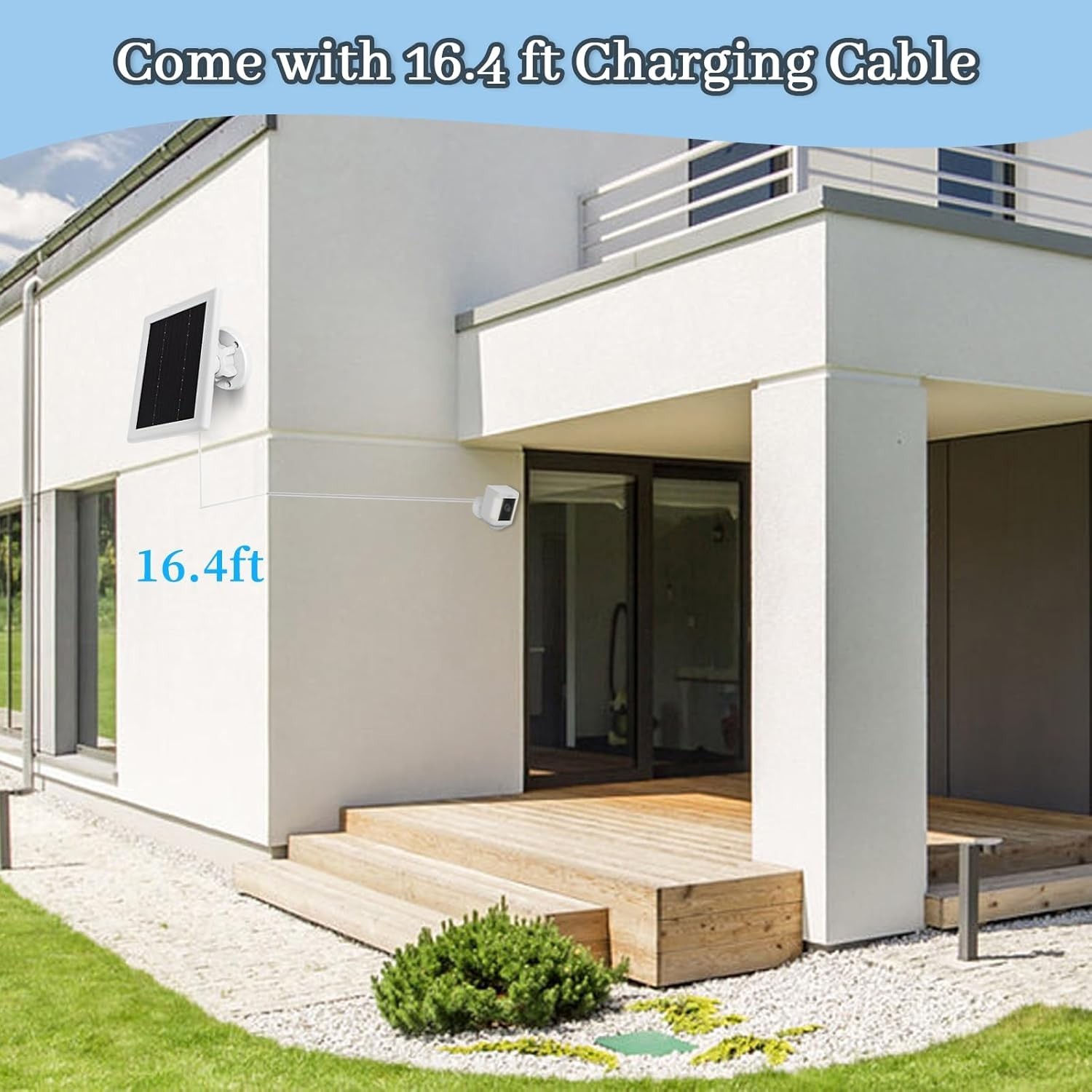 Solar Panel for Ring Camera(2nd Generation) Dustproof Waterproof 5W Solar Panel