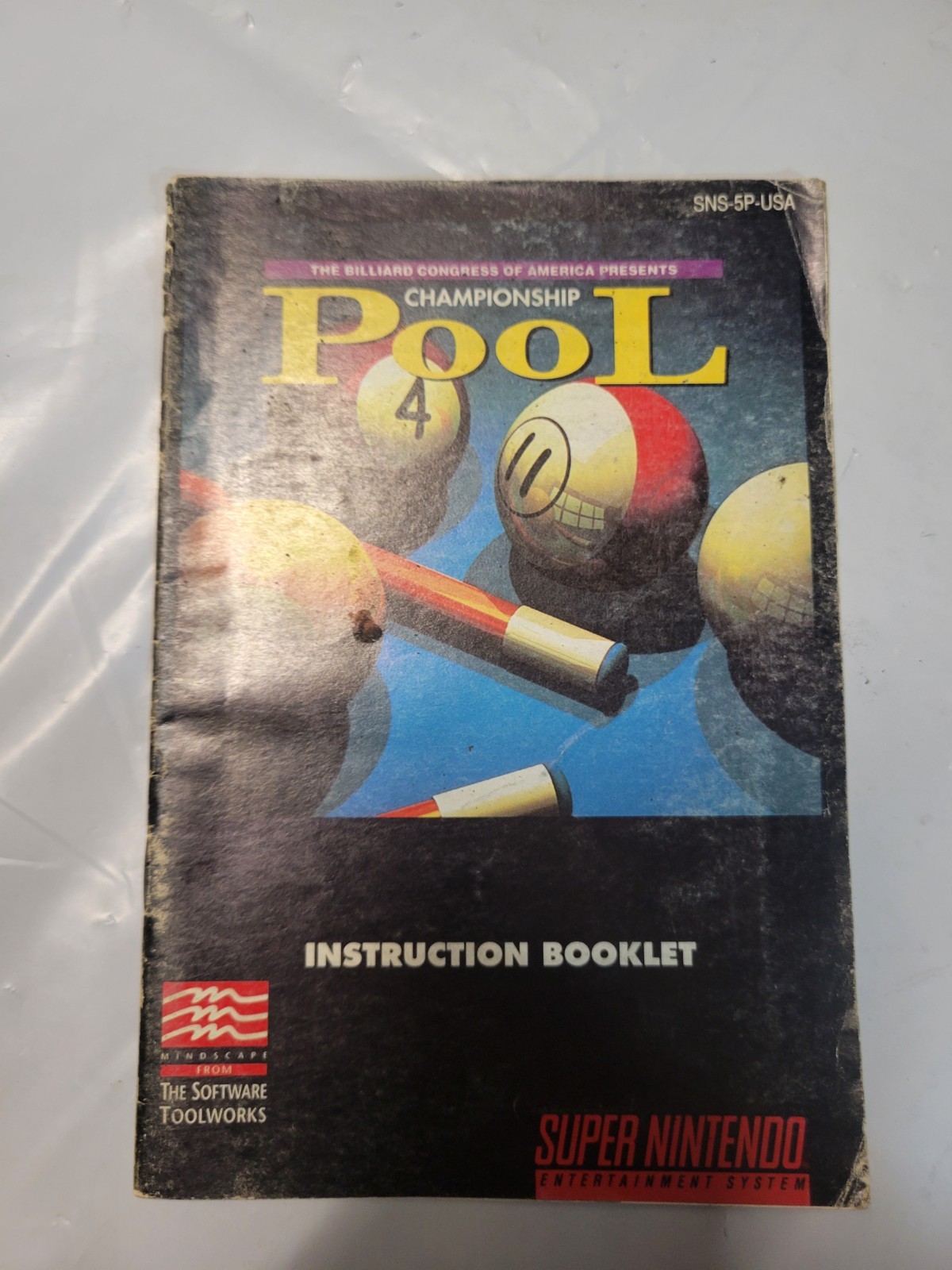 Championship Pool (Super Nintendo Entertainment System, 1993) *MANUAL ONLY*