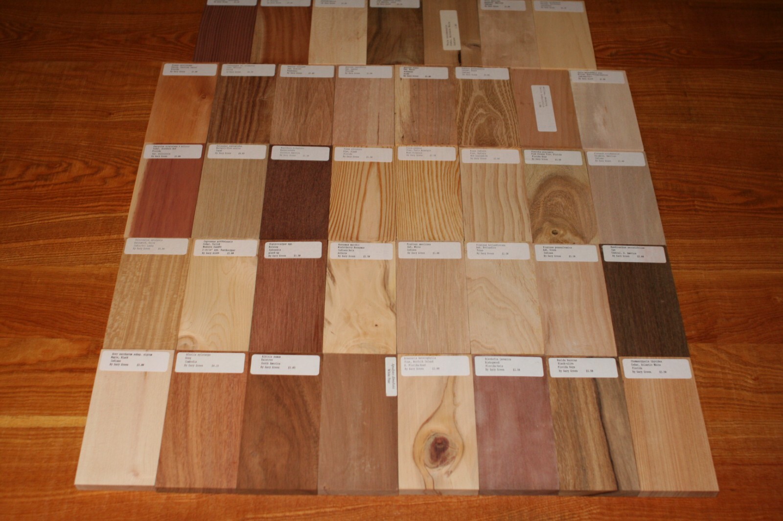 39 pc. Set of 1/2 x 3 x 6" Wood Samples for Collecting, Knife Scales, etc. Set 3