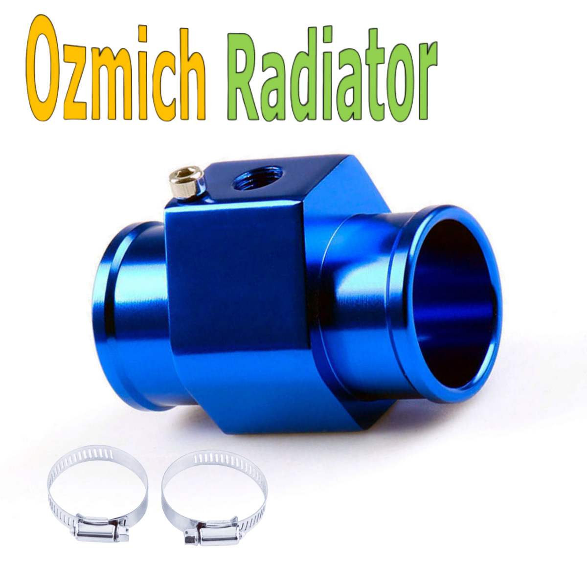 32mm Blue Water Temp Temperature Joint Pipe Sensor Gauge Radiator Hose Adapter