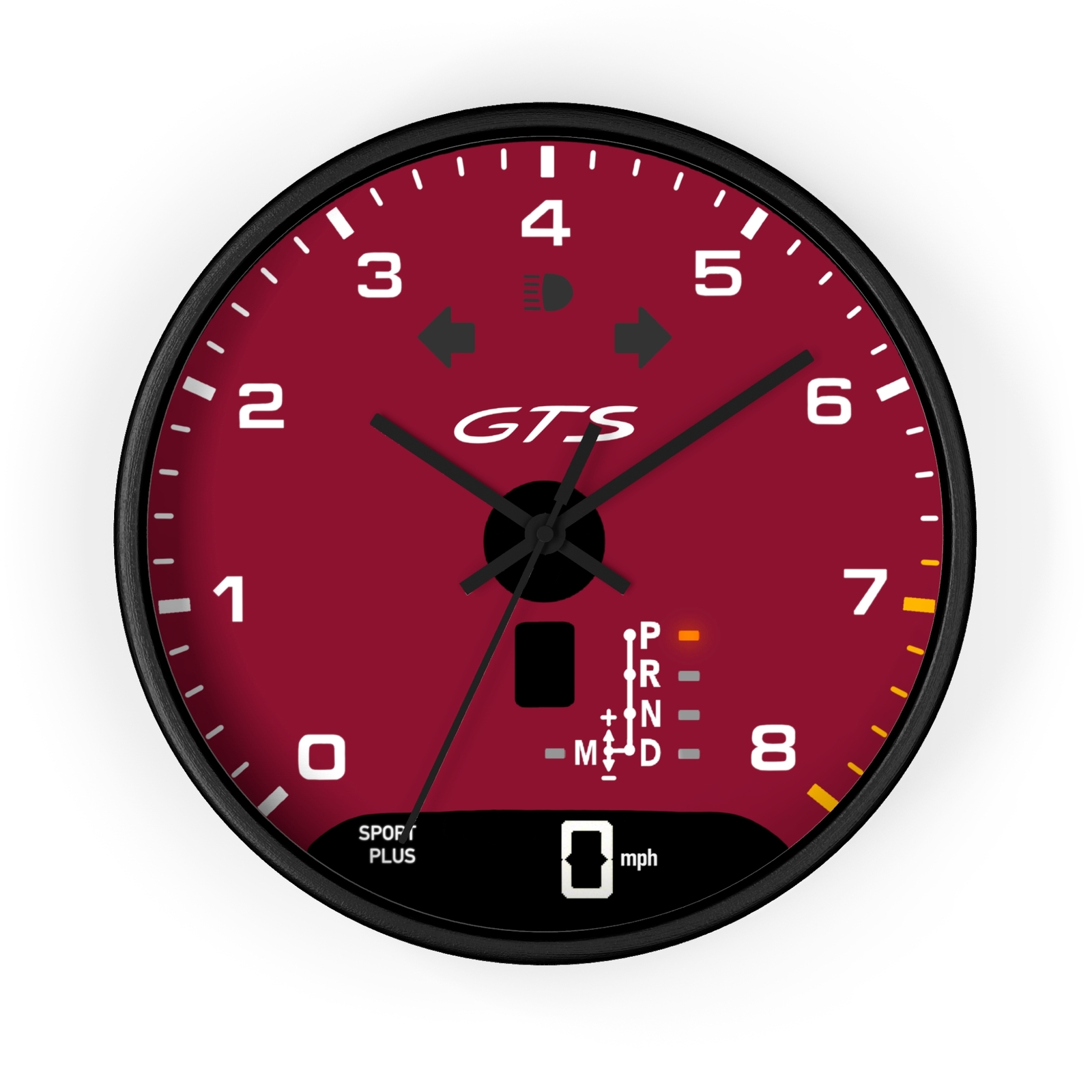 Porsch Inspired Carrara 4 GTS Red Speedometer Wall Clock - Fathers Day Gift