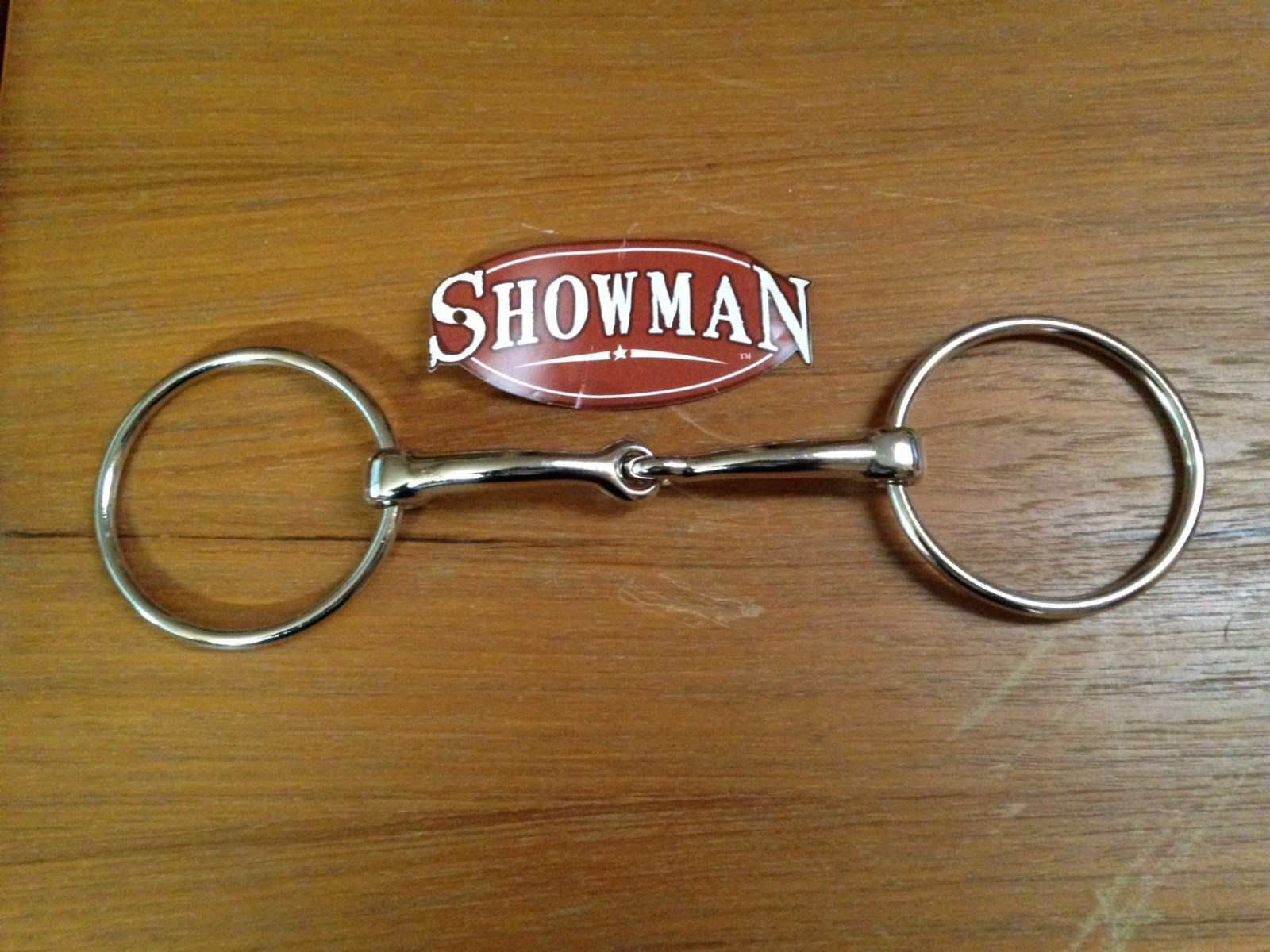 Showman 3 1/2” Broken Snaffle Loose O Ring Bit Small Pony MINI Horse 252280-1