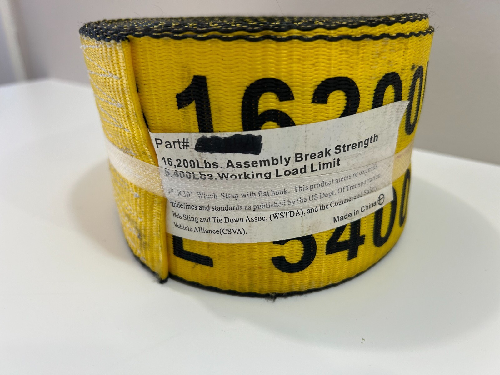 New 4" x 30' Winch Strap w/ Flat Hook Flatbed Truck Trailer Tie Down Binder 5400
