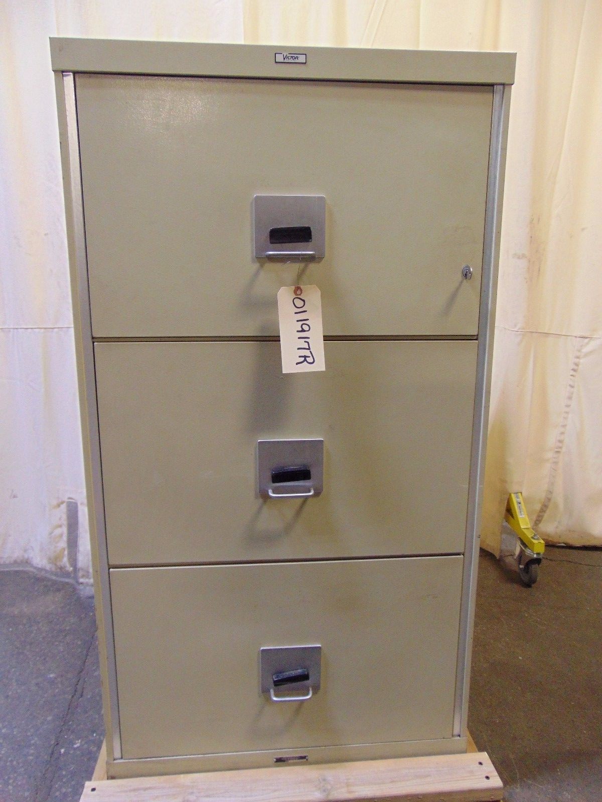 Victor Insulated Record Container R-5432 Fire Proof 3 Drawer File Cabinet