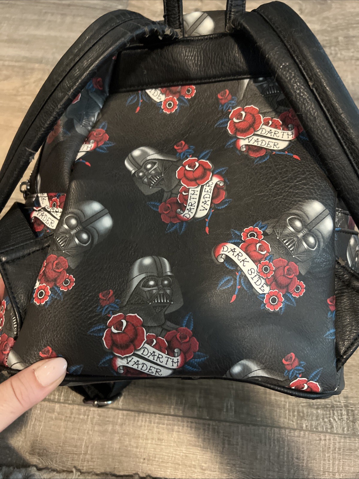 Loungefly Star Wars Darth Vader Dark Side Rose Tattoo Mini Backpack