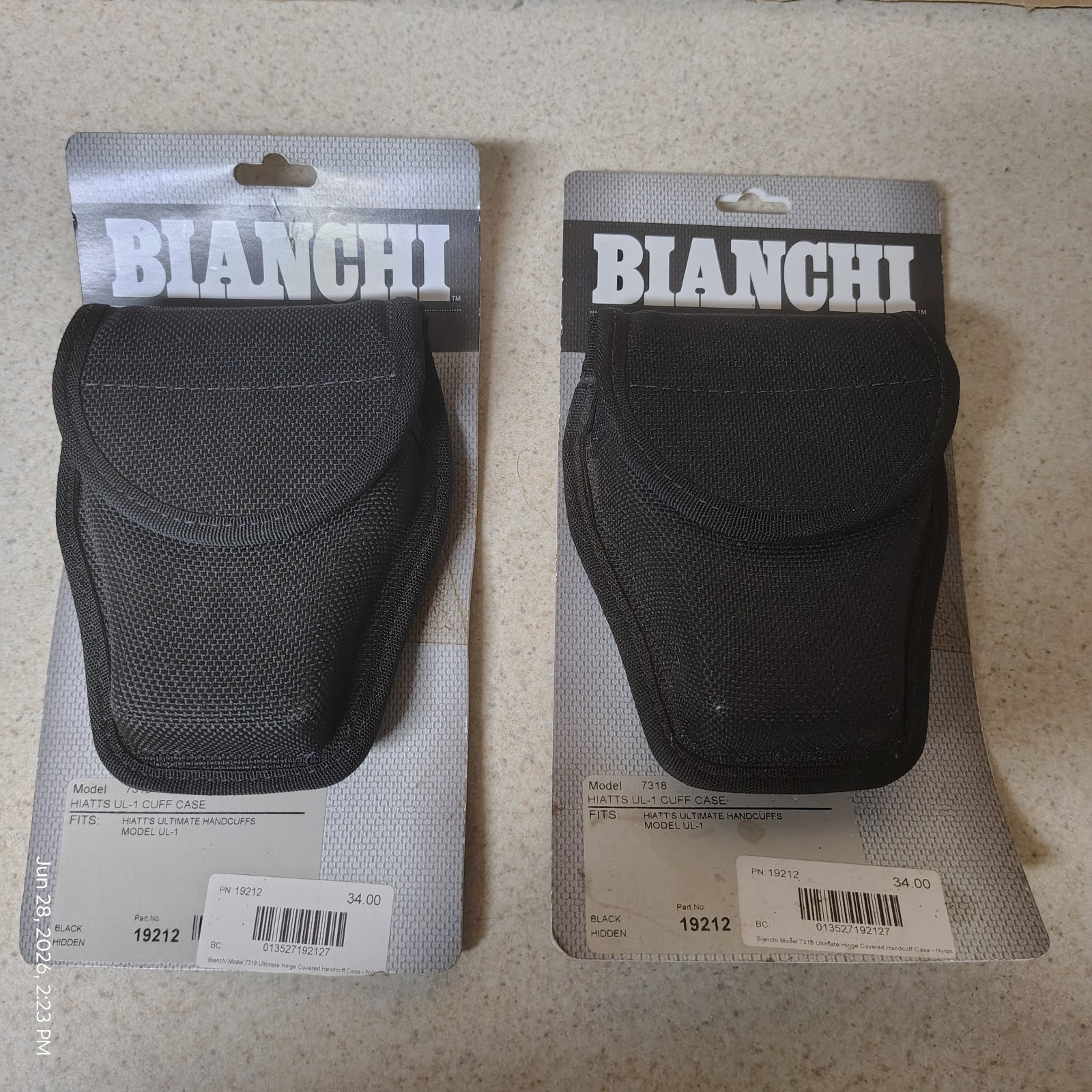 LOT OF 2 NEW  BIANCHI ACCUMOLD 7318 HINGED CUFF CASE PART 19212