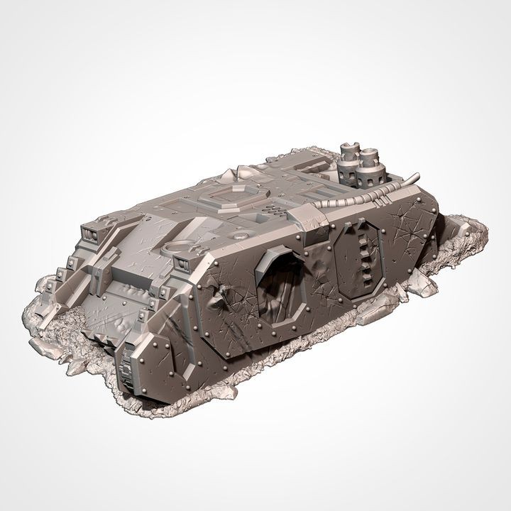 Warhammer 40k Wartable Scenery Crashed Tank Terrain Sci-fi
