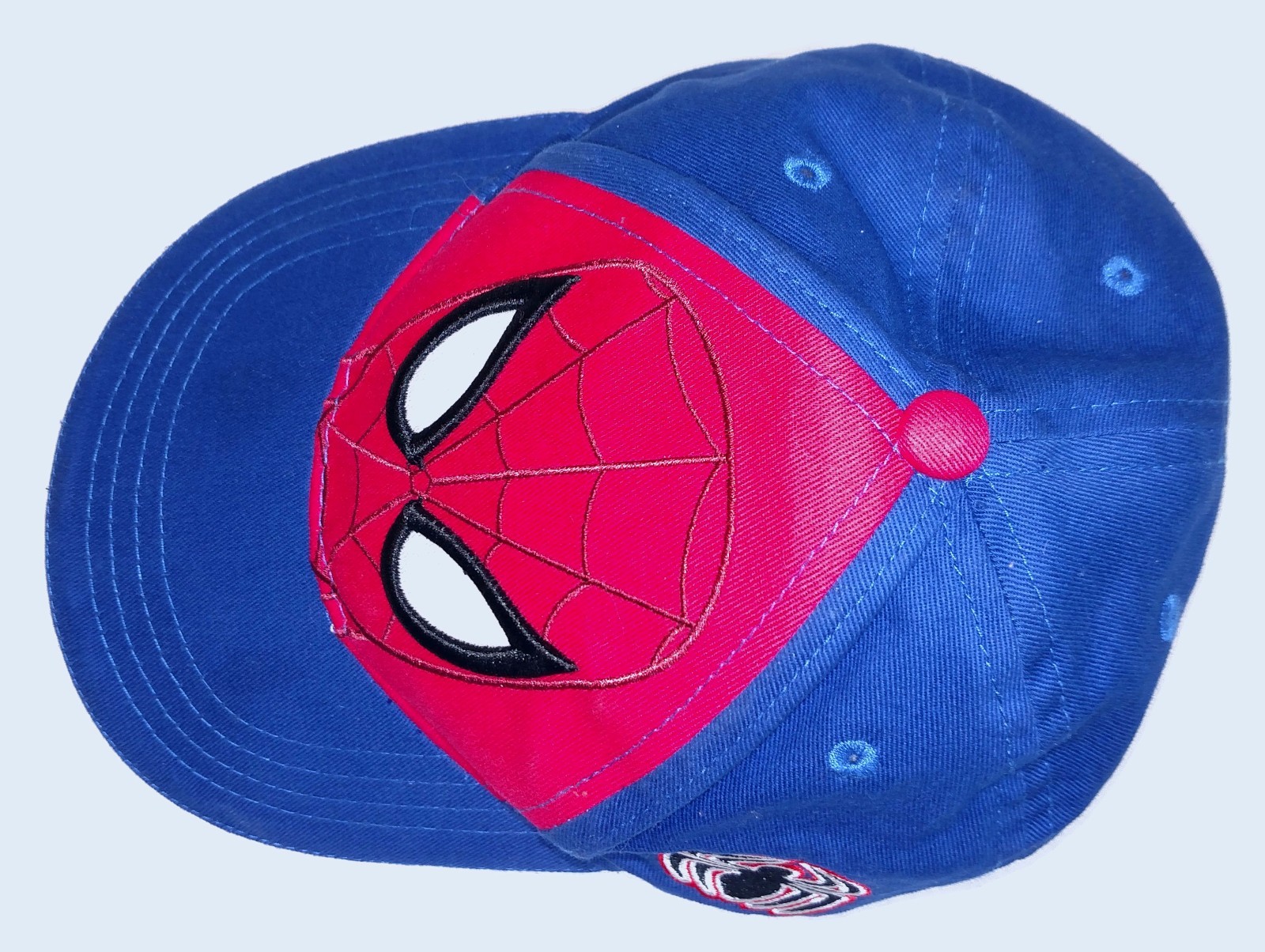 Ultimate Spider-Man Marvel Youth Hat Hook & Loop Adjustable Cap Blue Red