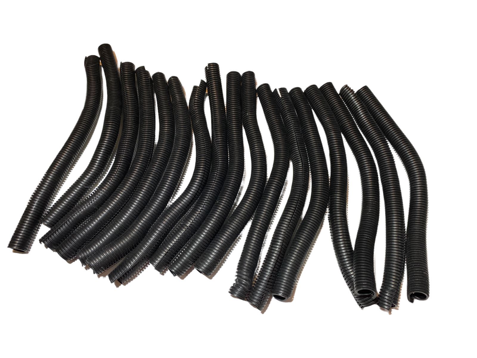 (17 Pcs) - 5/8" INCH BLACK SPLIT LOOM WIRE HOSE COVER CONDUIT POLY TUBE TUBING