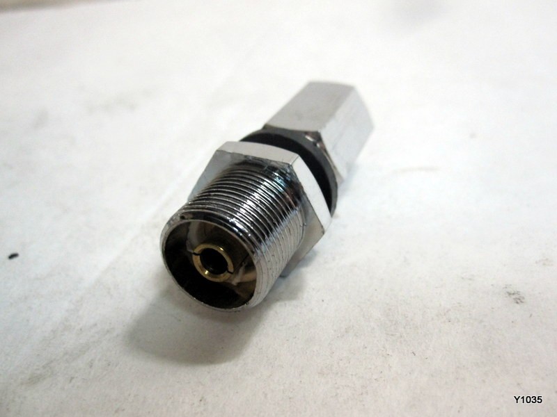 3pc Chrome Plated Brass SO-239 Stud Mount