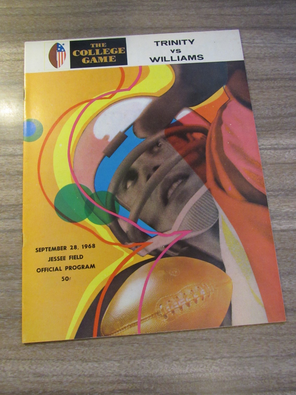 1968 Football Program Trinity Hilltoppers vs.. Williams
