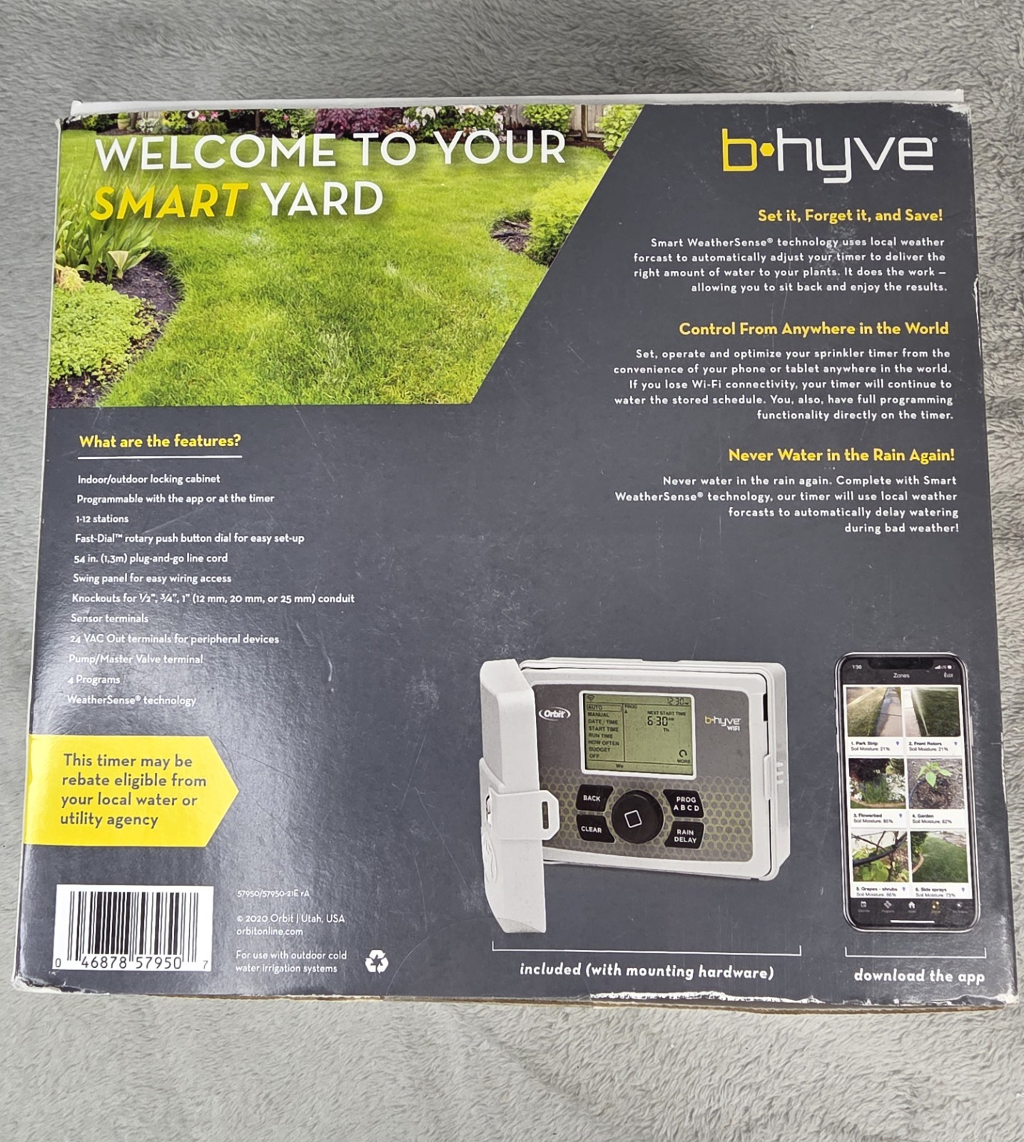 Orbit B-hyve 12-Station Smart WiFi Sprinkler Timer Controller New Open Box