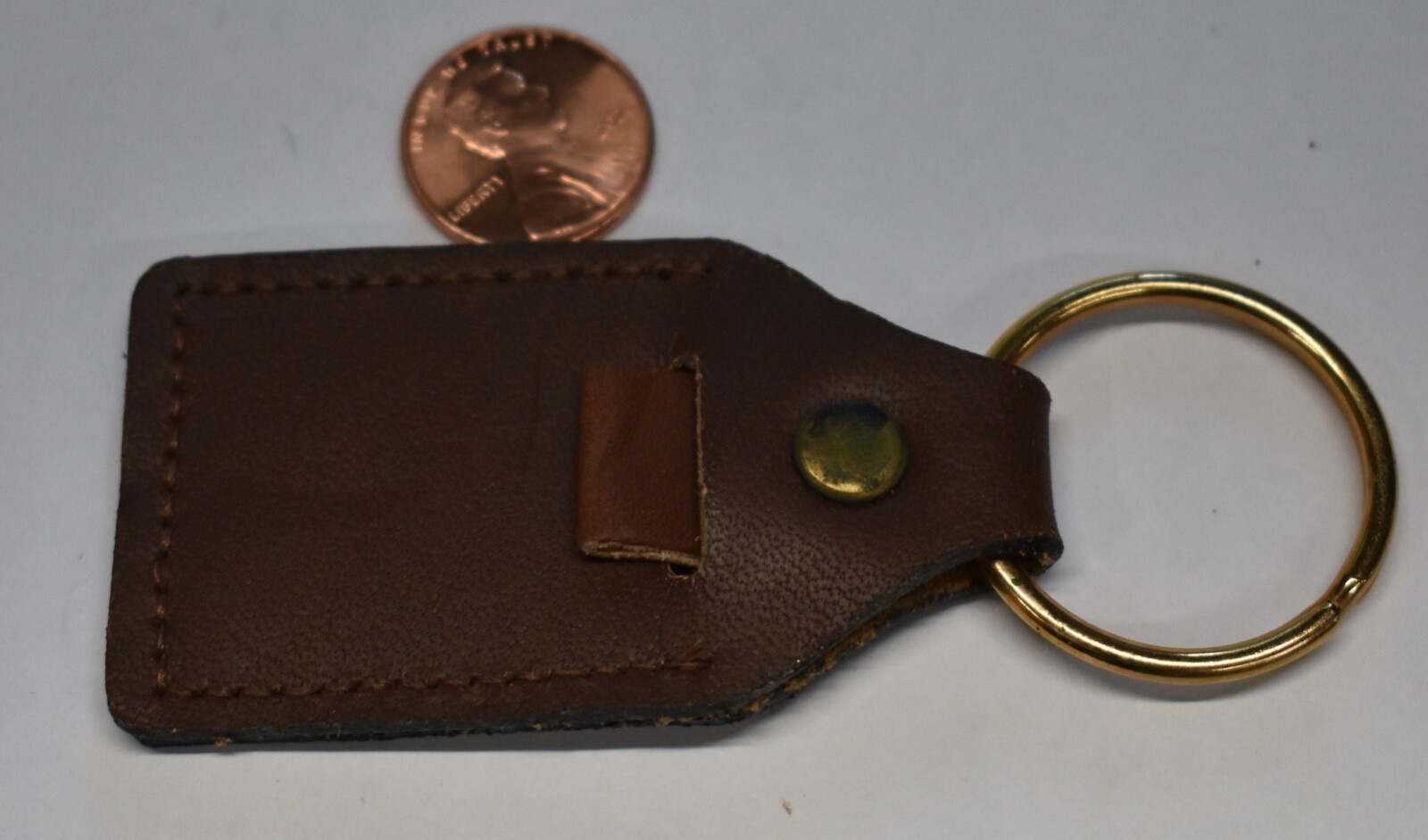 LEATHER KEY RING COIL  METAL RING 3.5 inch LENGTH * LOOP FOR ADORNMENT