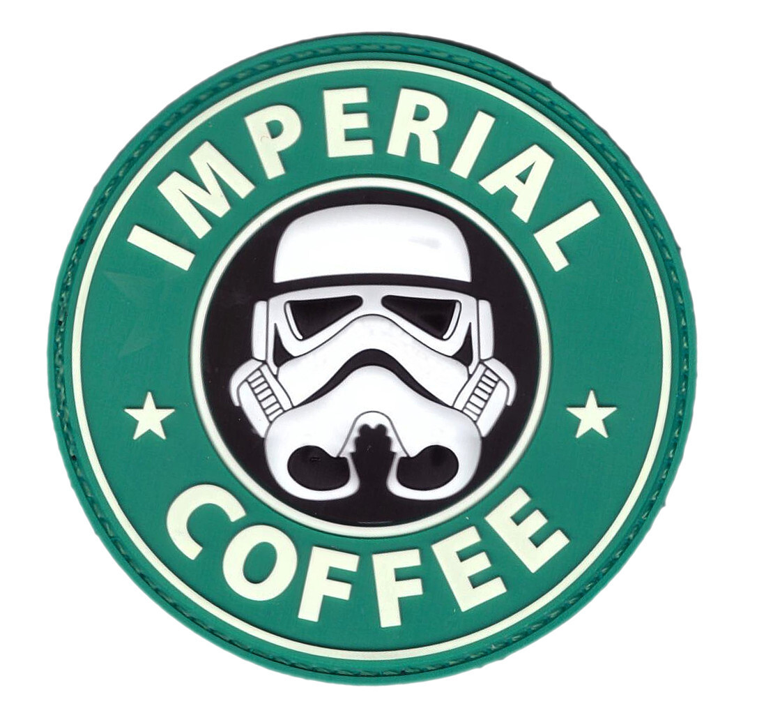 Pvc Imperial Coffee Stormtrooper Dark Side Patch for VELCRO® BRAND Hook Fastener