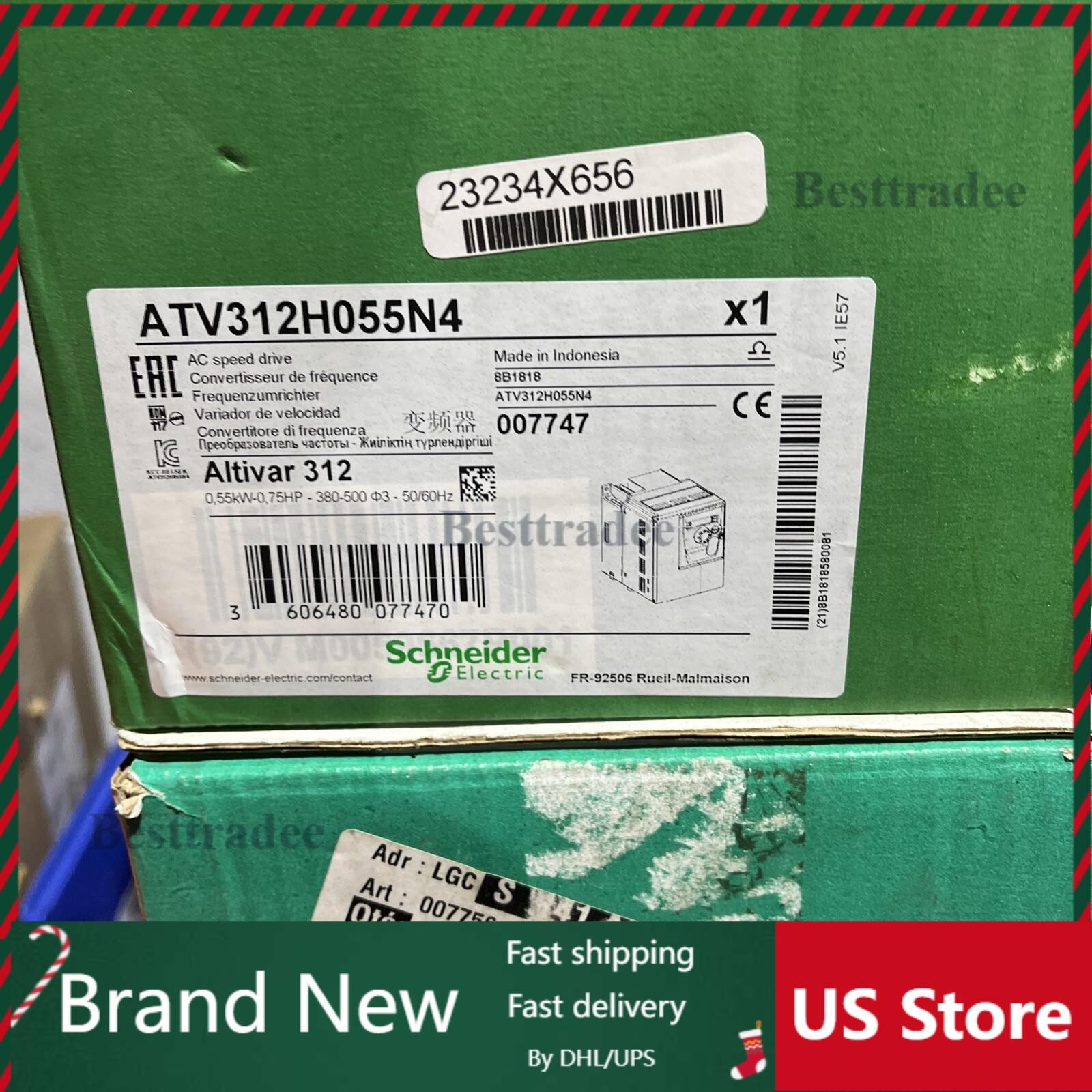 Schneider Electric ATV312H055N4 Ac Speed Drive 0.55KW 3phase Inverter New In Box