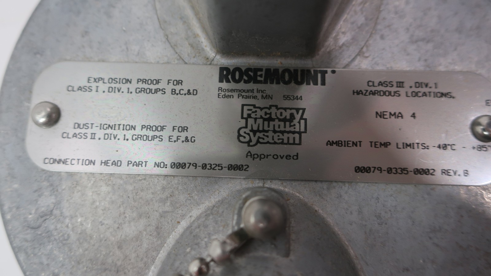 Rosemount 00079-0325-0002 Rtd
