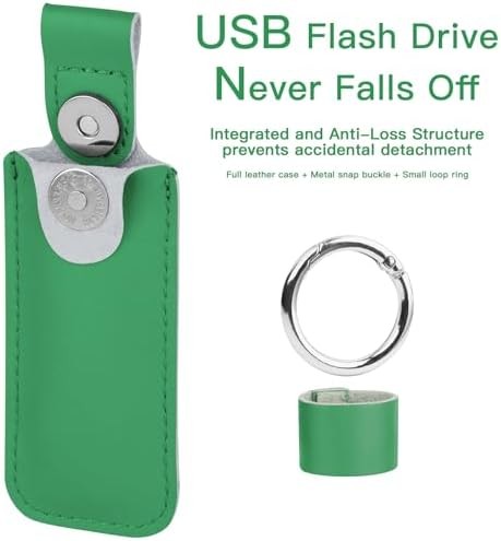 Microfiber Leather USB Flash Drive Case | Anti-Lost Flash Drive Holder with Keyc