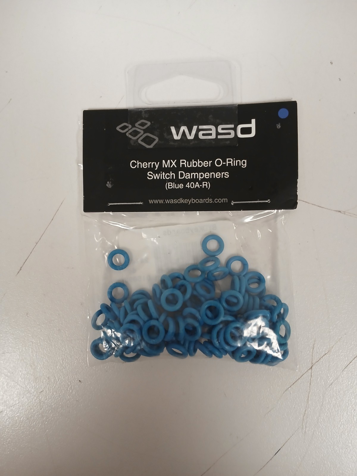 WASD Cherry MX Rubber O-rings Switch Dampeners, Blue 40A-R