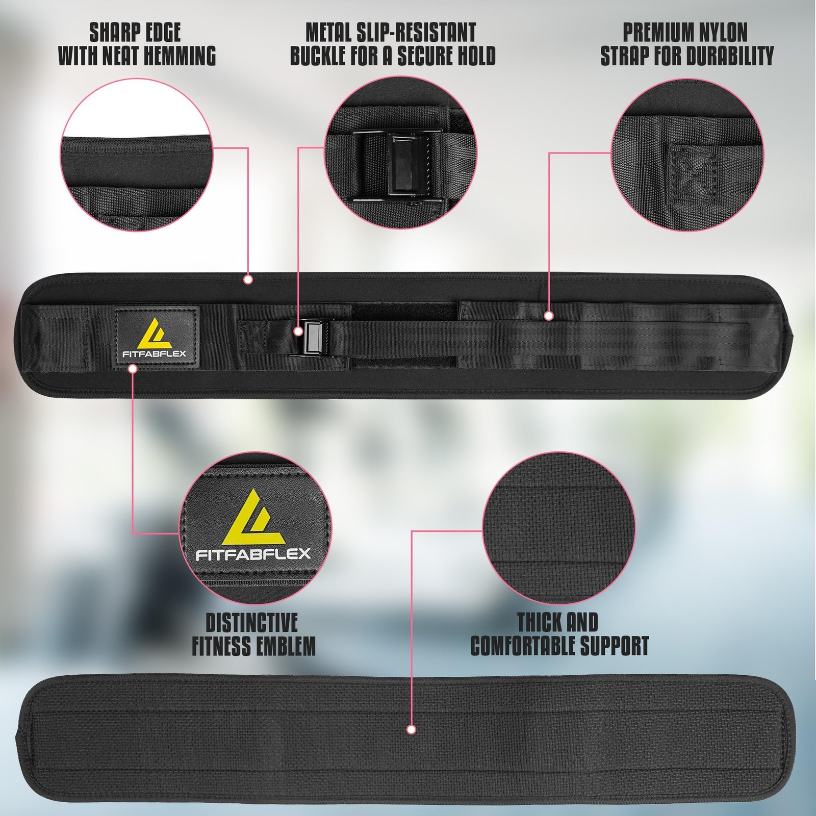 Exercise Hip Thrust Belt for Weights, Glute Workout Equipment, Adjustable Hip...