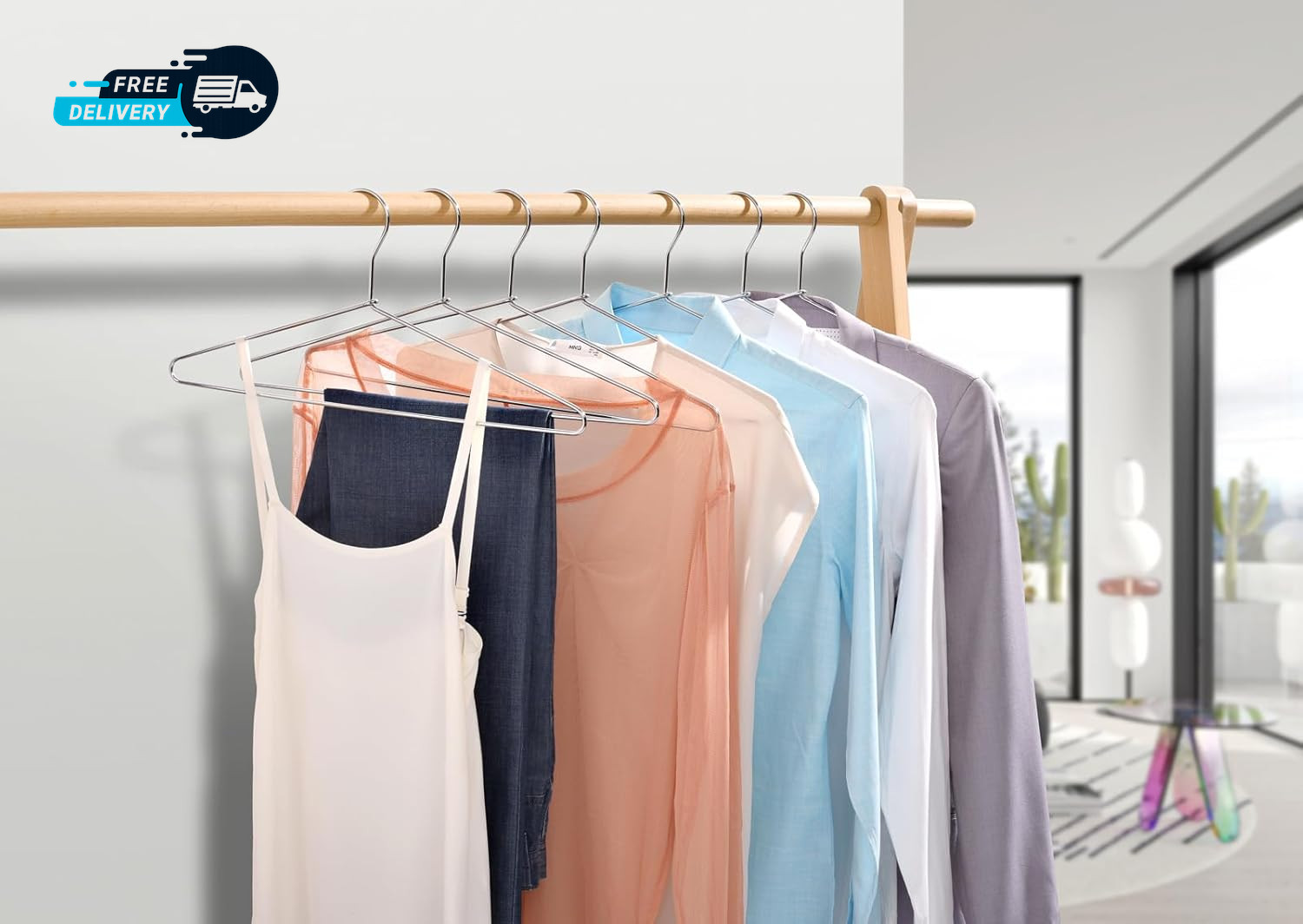 30 Pack Heavy Duty Metal Shirt Coat Hangers Stainless Steel Clothes Hanger