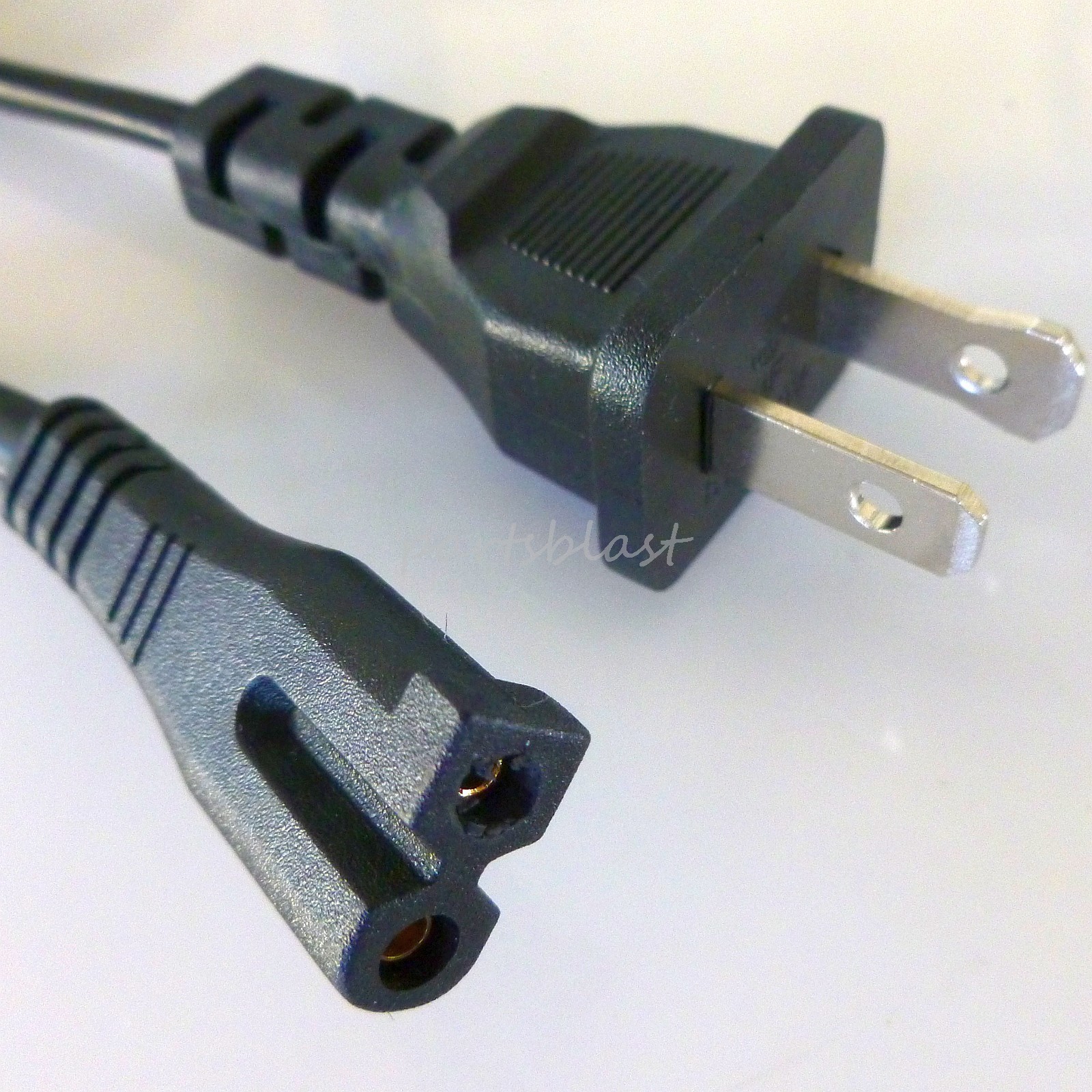 2-Prong Polarized AC Power Cord Sharp Emerson LED TV LCD replacement cable pin
