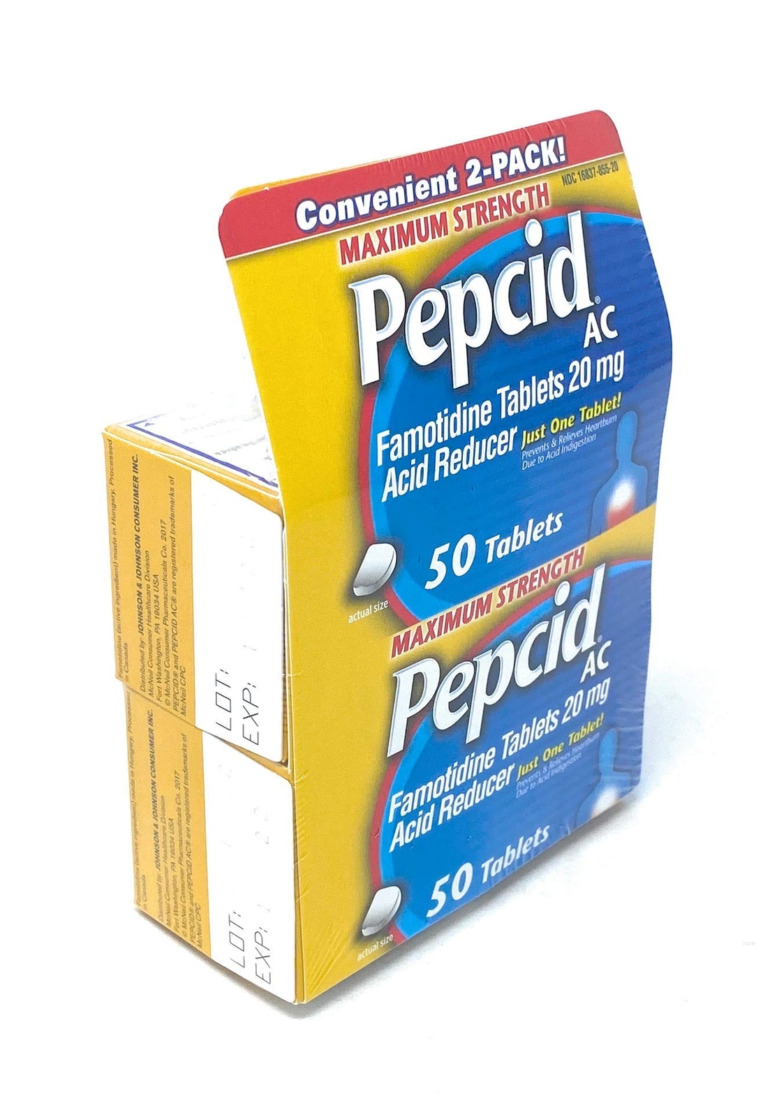 Pepcid AC Acid Reducer Maximum Strength Tablets, (100 Count Total)