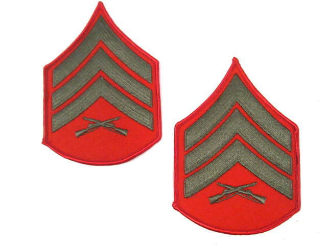 USMC Rank E-5 Sergeant Chevron Stripe Set - Male