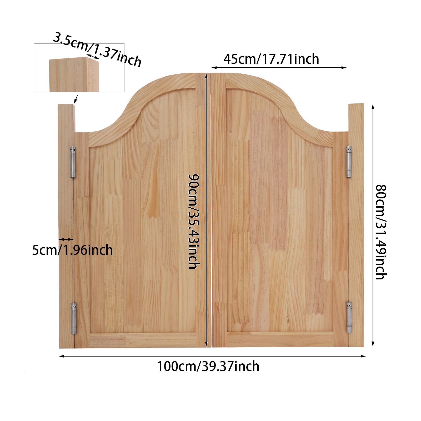Partition Door 100*90cm/39.37*35.43in for Shop Entrance Partition Decor Door