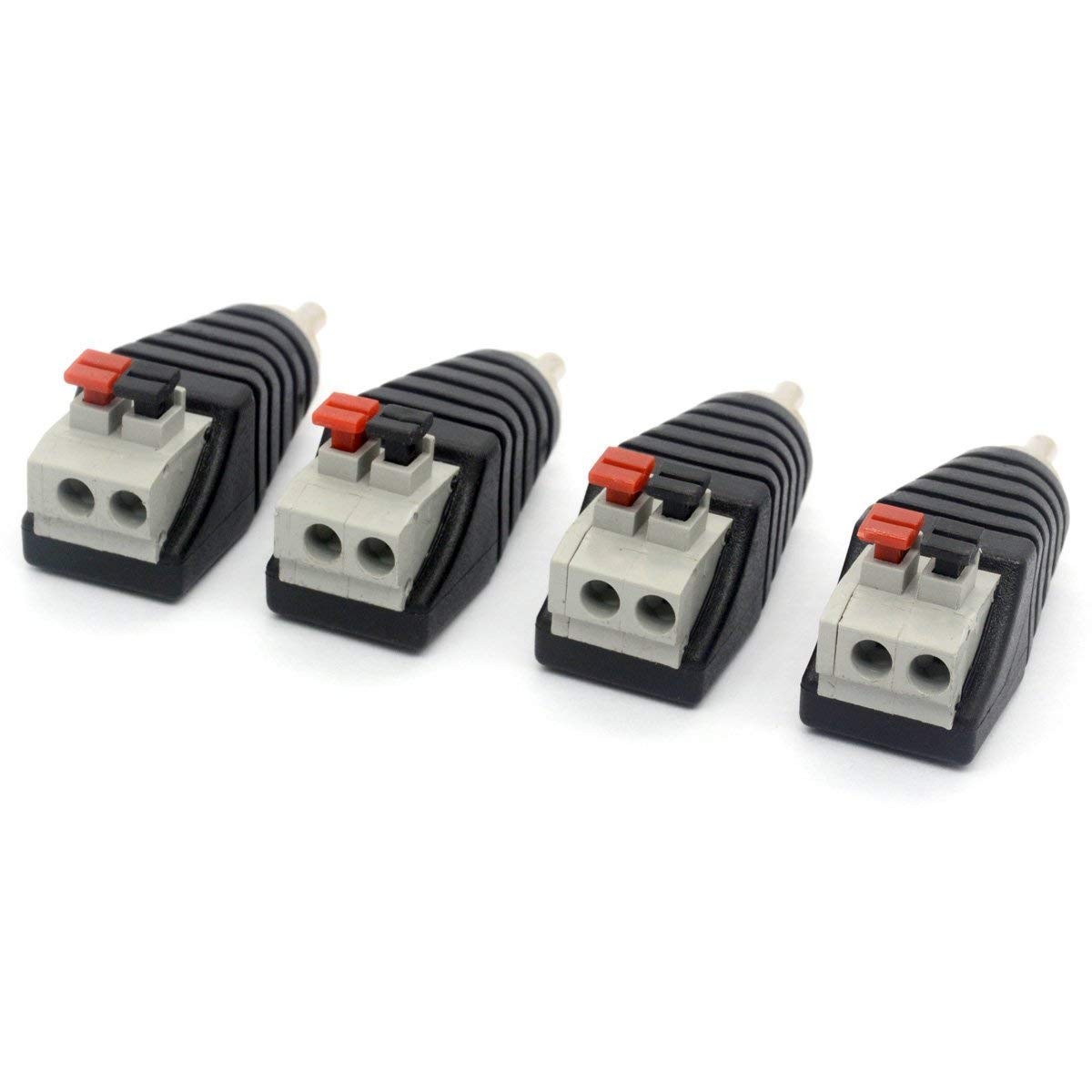 GLHONG Speaker Phono RCA Male Plug to AV 2 Screw Terminal Female