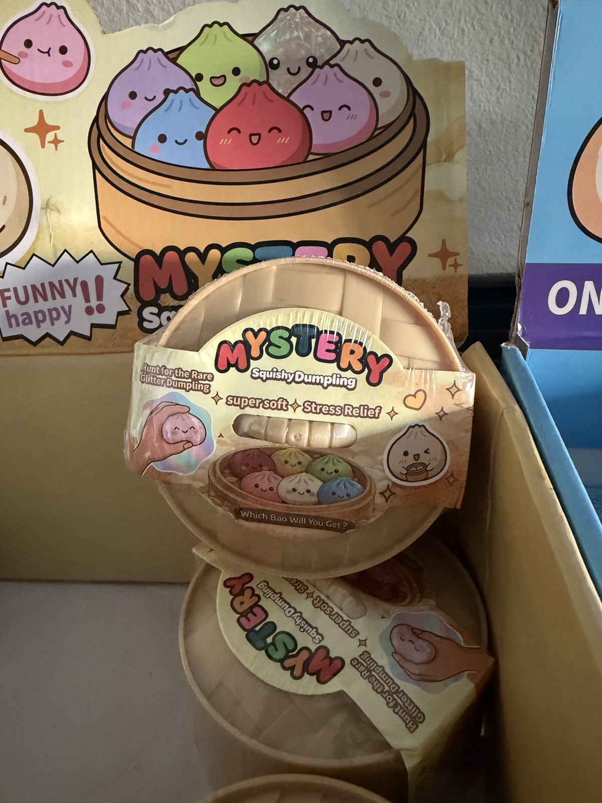 Below Mystery Squishy Bun Dumpling RARE GLITTER Limited Edition