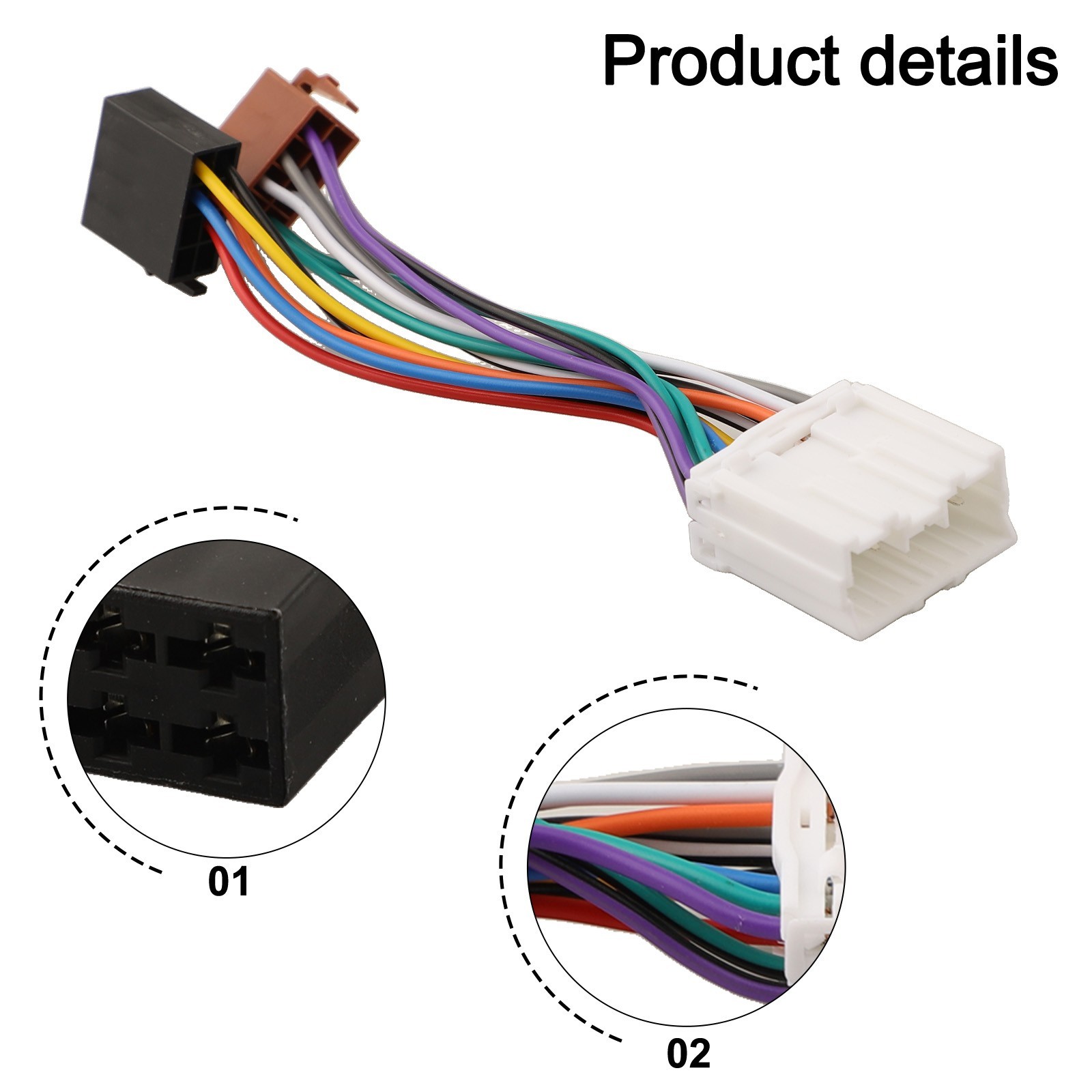 For Mitsubishi to for iso Radio Harness Adapter Quick Connect 16Pin Wiring