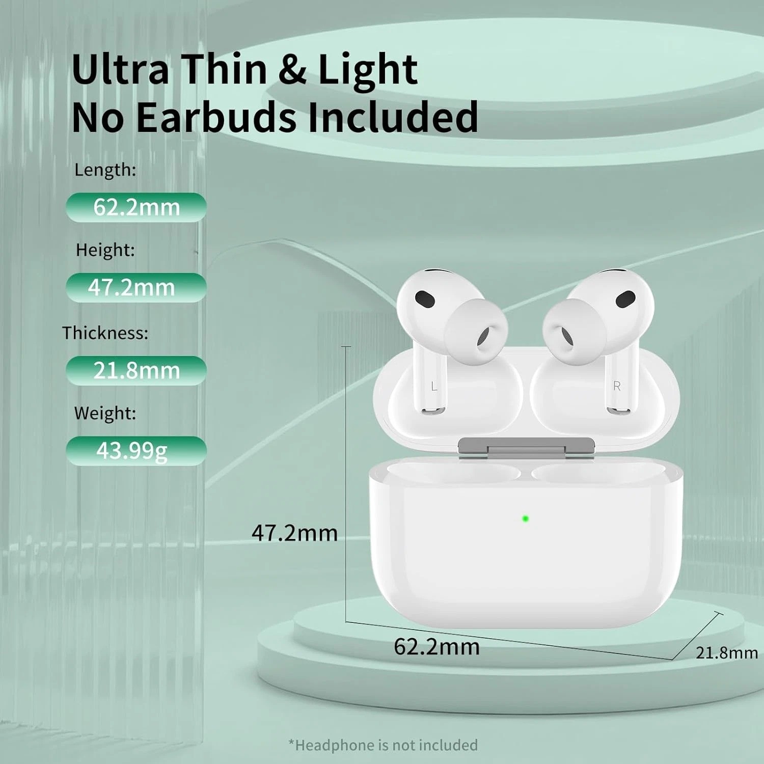 Wireless Charging Case Compatible with Airpods Pro 3: Replacement Charger Case W