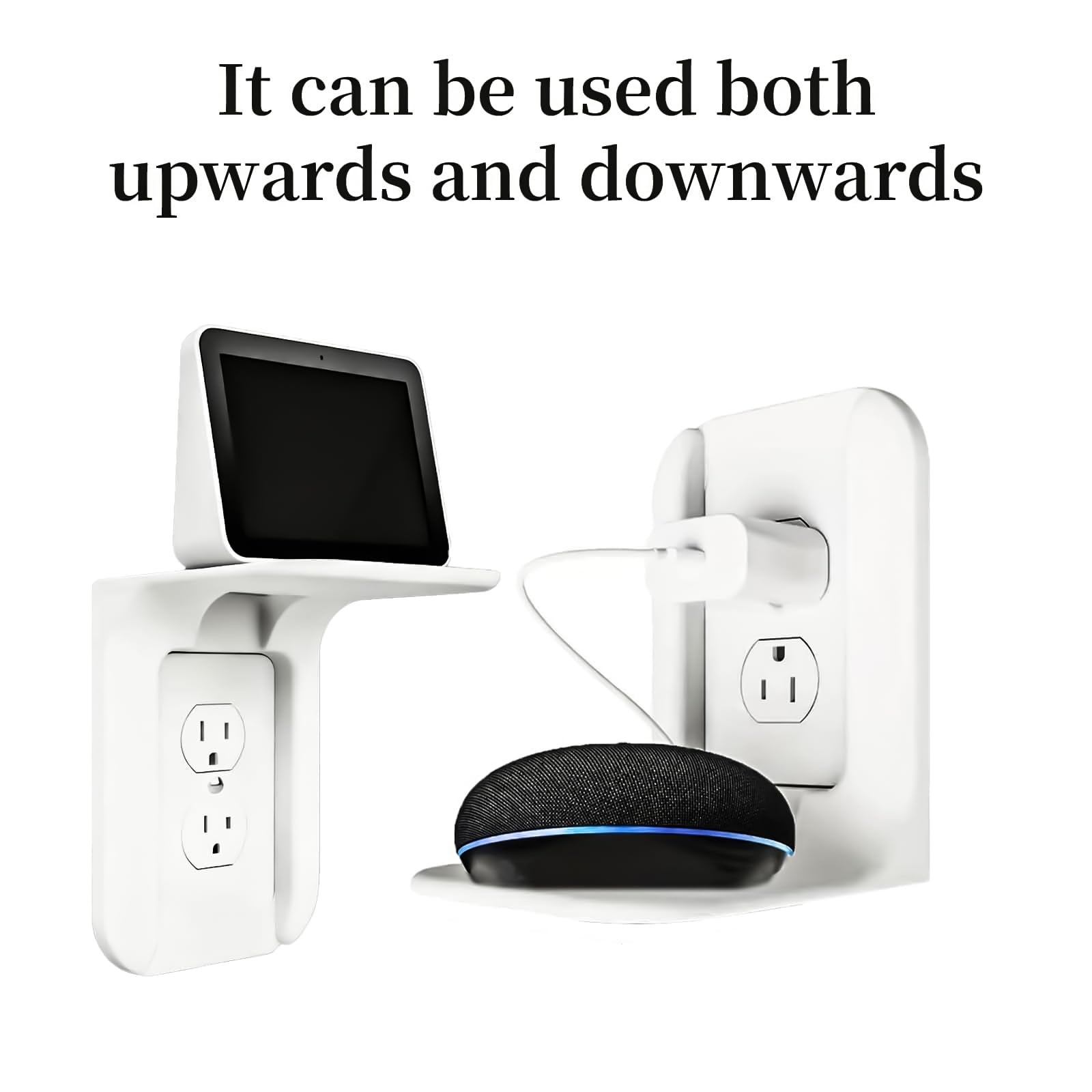 WILAOIYOOU Outlet Shelf White 2 Pack