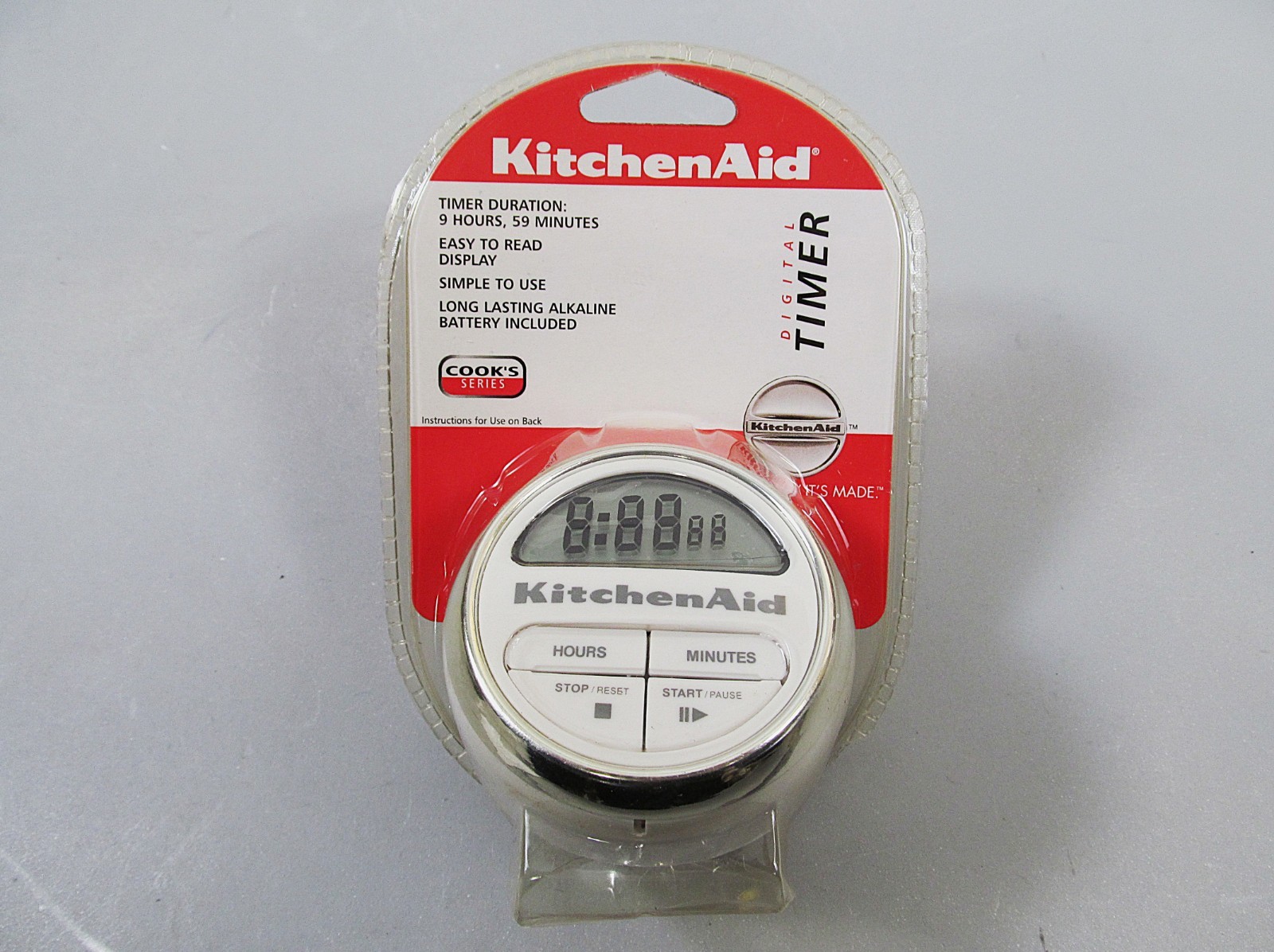 KitchenAid Digital Timer White Cook's Seires KAT150WH Duration 9hrs 59mins New