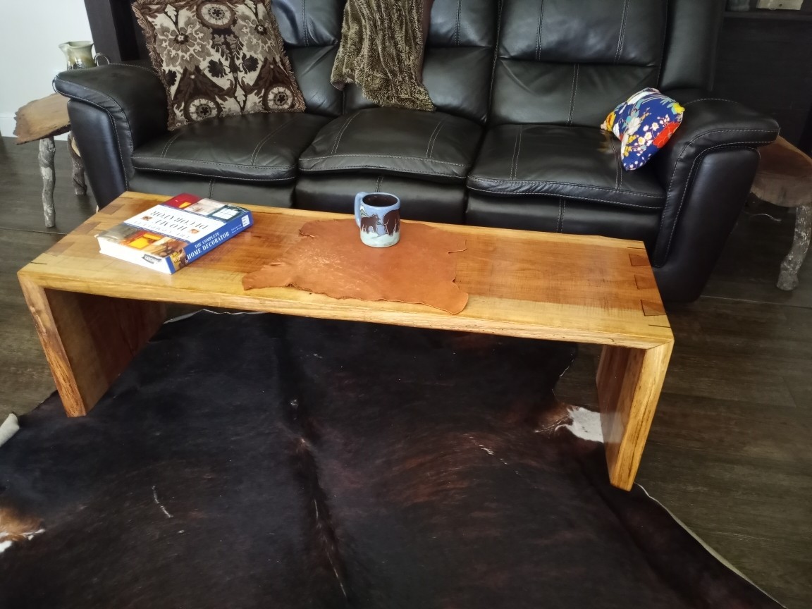 Handcrafted Large Pecan Wood Bench, Dining, Coffee Table, Bedroom, Entry