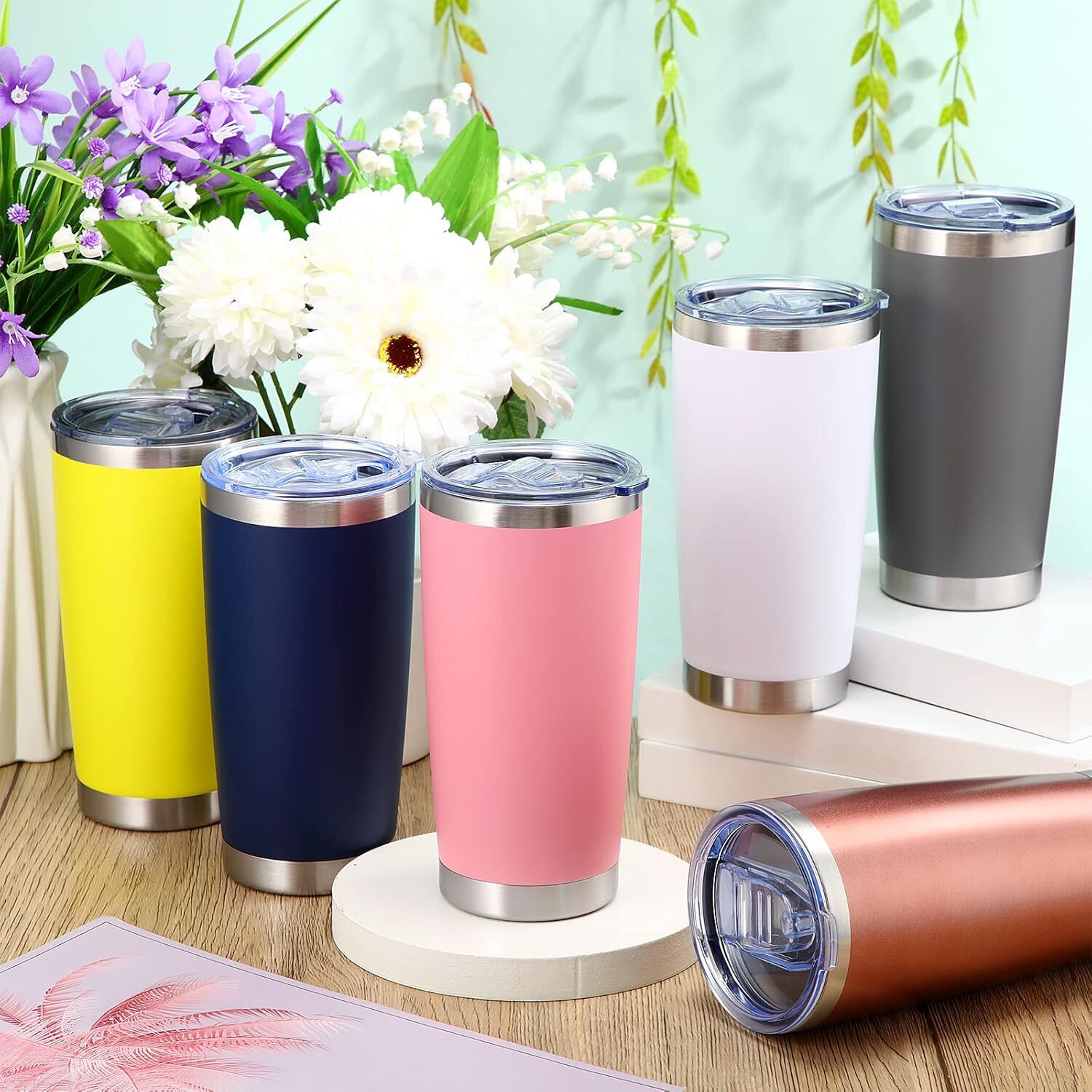 Travel Beverage Tumbler Coffee Wine Cup Mug Insulated Stainless Steel 20 Oz