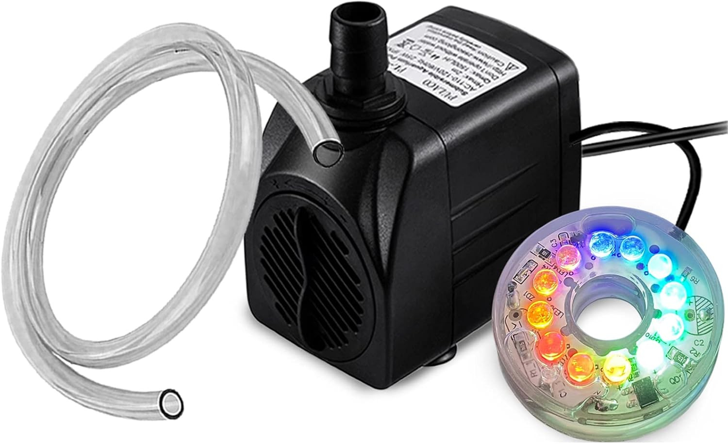 Bomba De Agua Sumergible Con Luz Led Para Fuentes De Mesa De Interior Acuario...