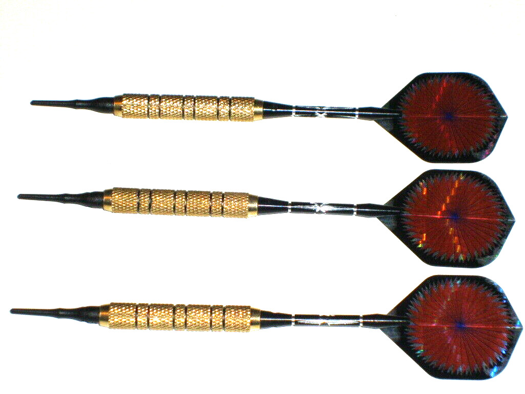 Soft Tip Darts Used, 17 Gram Brass with New Aluminum Shafts and Flights #2725