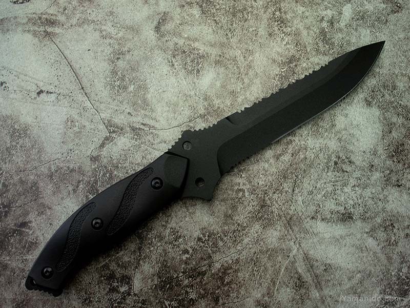 Blackhawk Nightedge Fixed Blade Knife, Combo Edge (BH15NE10BK)