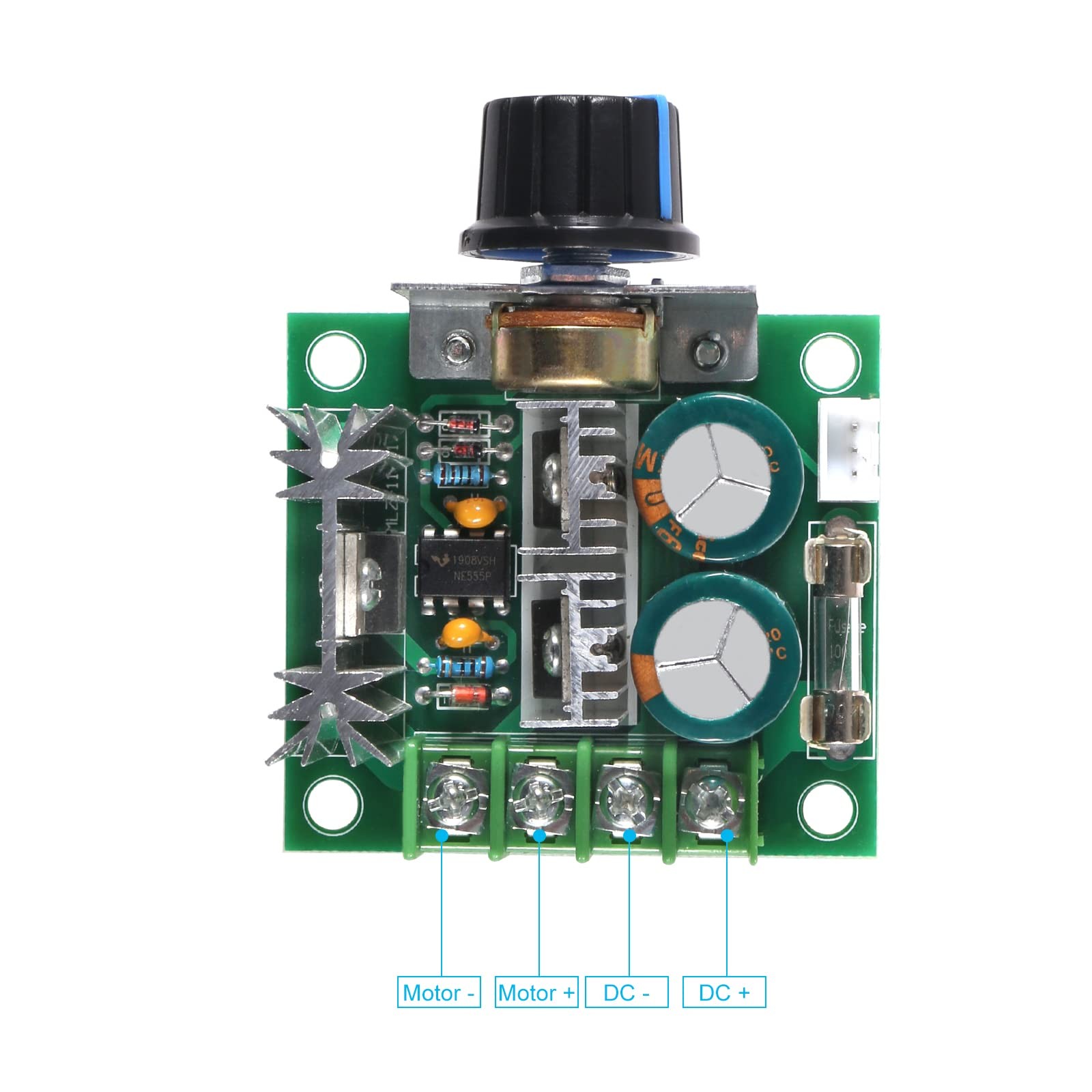 2pcs 12V40V 10A PWM DC Motor Speed Control Switch Controller Voltage Regulato...