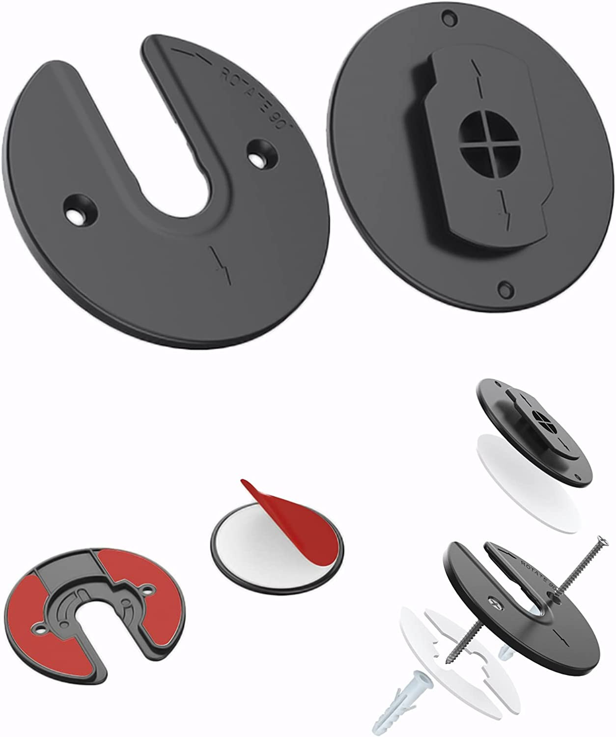 Adjustable Universal Tablet Wall Mount Holder for iPad, Kindle, E-Readers (2-Pac