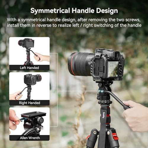 SmallRig Tripod Fluid Head Pan Tilt Head with Quick Release Plate for Arca