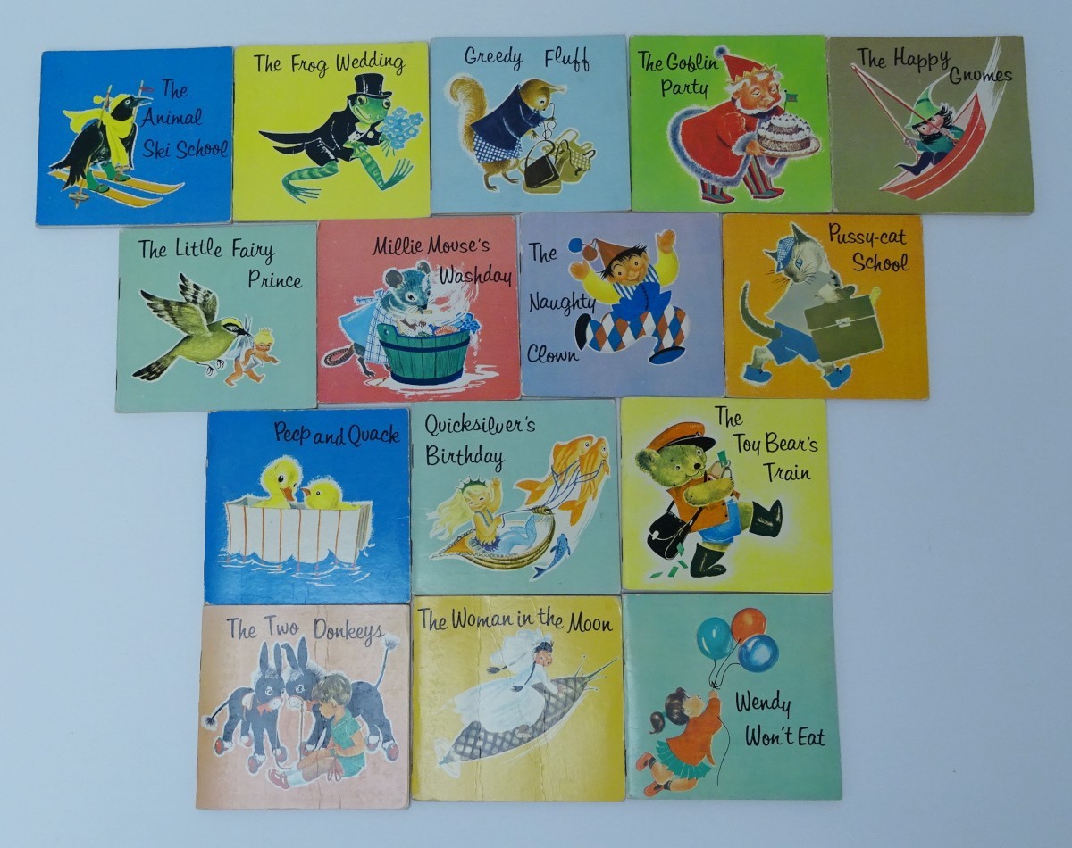 Vintage Golden Press 15 Tiny Books 1963 Illustrations By Nans Van Leeuwen